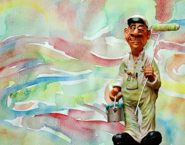painter, to brush, work, figure, painting work, to paint, colour, job, painting, roller, renovate, house painter, ink roller, fun, cute, deco, decoration, craft